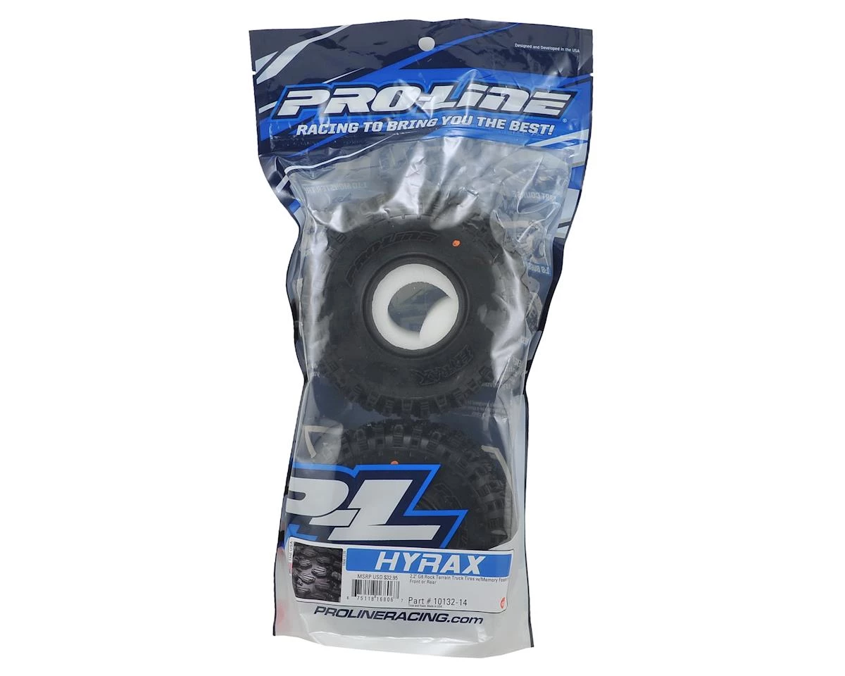 Pro-Line Hyrax 2.2" Rock Terrain Crawler Tires w/Memory Foam (2) (G8) 2 Pro-Line Hyrax 2.2" Rock Terrain Crawler Tires w/Memory Foam (2) (G8) - Image 2