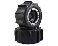 Pro-Line X-Maxx Sling Shot Pre-Mounted Sand Tires w/Impulse Pro-Loc Wheels (MX43) (Black) (2)
