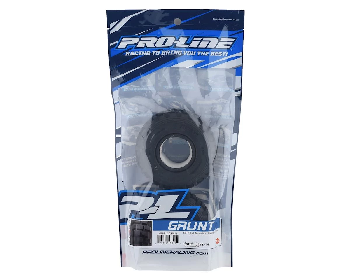 Pro-Line Grunt Rock Terrain 1.9" Rock Crawler Tires (2) (G8) w/Memory Foam 2 Pro-Line Grunt Rock Terrain 1.9" Rock Crawler Tires (2) (G8) w/Memory Foam - Image 2