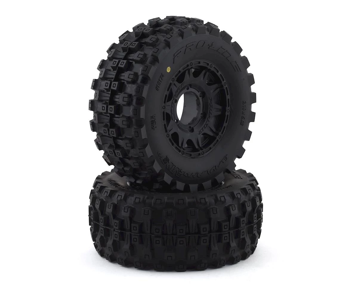 Pro-Line Badlands MX28 Belted 2.8" Pre-Mounted Truck Tires (2) (Black) (M2) w/Raid 6x30 Removable Hex Wheels 1 Pro-Line Badlands MX28 Belted 2.8" Pre-Mounted Truck Tires (2) (Black) (M2) w/Raid 6x30 Removable Hex Wheels