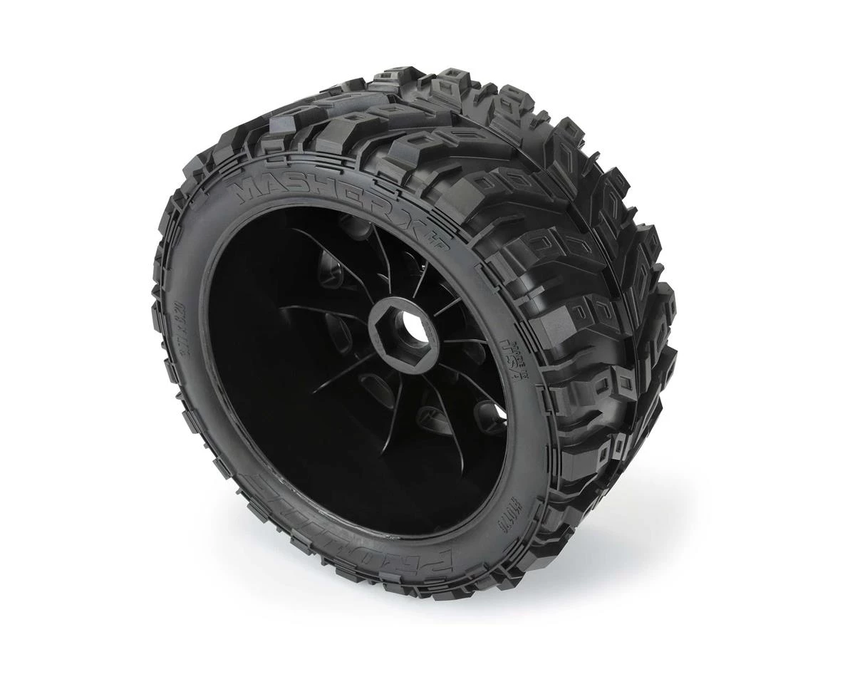 Pro-Line 1/6 Masher X HP Belted Pre-Mounted Monster Truck Tires (Black) (2) (M2) w/24mm Hex 6 Pro-Line 1/6 Masher X HP Belted Pre-Mounted Monster Truck Tires (Black) (2) (M2) w/24mm Hex - Image 6