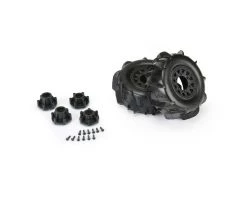 Pro-Line Dumont Paddle 2.2/3.0 Pre-Mounted Tires w/Raid Wheels (Black) (2) (Z3) w/12mm Removable Hex -Pro-Line Sales Store pro10185 10 5