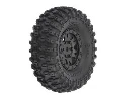 Pro-Line Axial SCX24 1.0" Hyrax Pre-Mounted Tires w/Black Impulse Wheel (4)