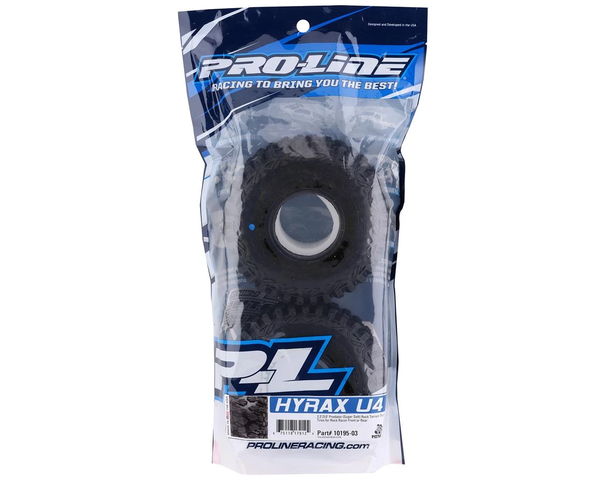 Pro-Line Hyrax U4 2.2/3.0" Rock Racing Tires w/Memory Foam (2) (Predator) 2 Pro-Line Hyrax U4 2.2/3.0" Rock Racing Tires w/Memory Foam (2) (Predator) - Image 2