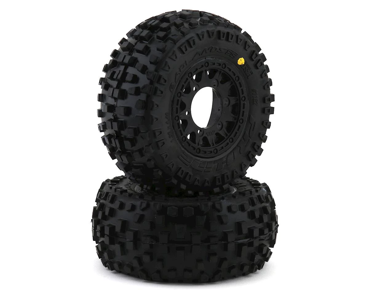 Pro-Line Badlands SC 2.2/3.0 Tires w/Raid Wheels (Black) (2) (M2) w/12mm Removable Hex 1 Pro-Line Badlands SC 2.2/3.0 Tires w/Raid Wheels (Black) (2) (M2) w/12mm Removable Hex
