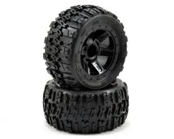 Pro-Line Pre-Mounted Trencher Desperado Wheels (2) (1/16 E-Revo) (Black)