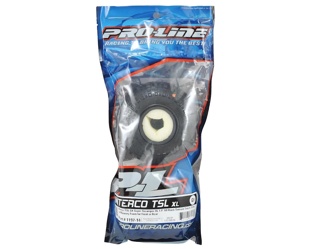 Pro-Line Interco TSL SX Super Swamper XL 1.9" Rock Crawler Tires (2) (G8) w/Memory Foam 2 Pro-Line Interco TSL SX Super Swamper XL 1.9" Rock Crawler Tires (2) (G8) w/Memory Foam - Image 2