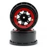 Pro-Line Split Six Bead-Loc Short Course Front Wheels (Black/Red) (2) w/12mm Hex (Slash Front)