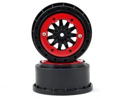 Pro-Line ProTrac F-11 Bead-Loc Short Course Wheels (Black/Red) (2) w/12mm Hex (2WD Slash)