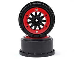 Pro-Line F-11 Bead-Loc Short Course Wheels (Black/Red) (2) w/12mm Hex (Slash Rear)
