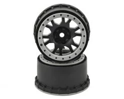 Pro-Line X-MAXX Impulse Pro-Loc Wheels (Black w/Stone Gray Rings) (2)