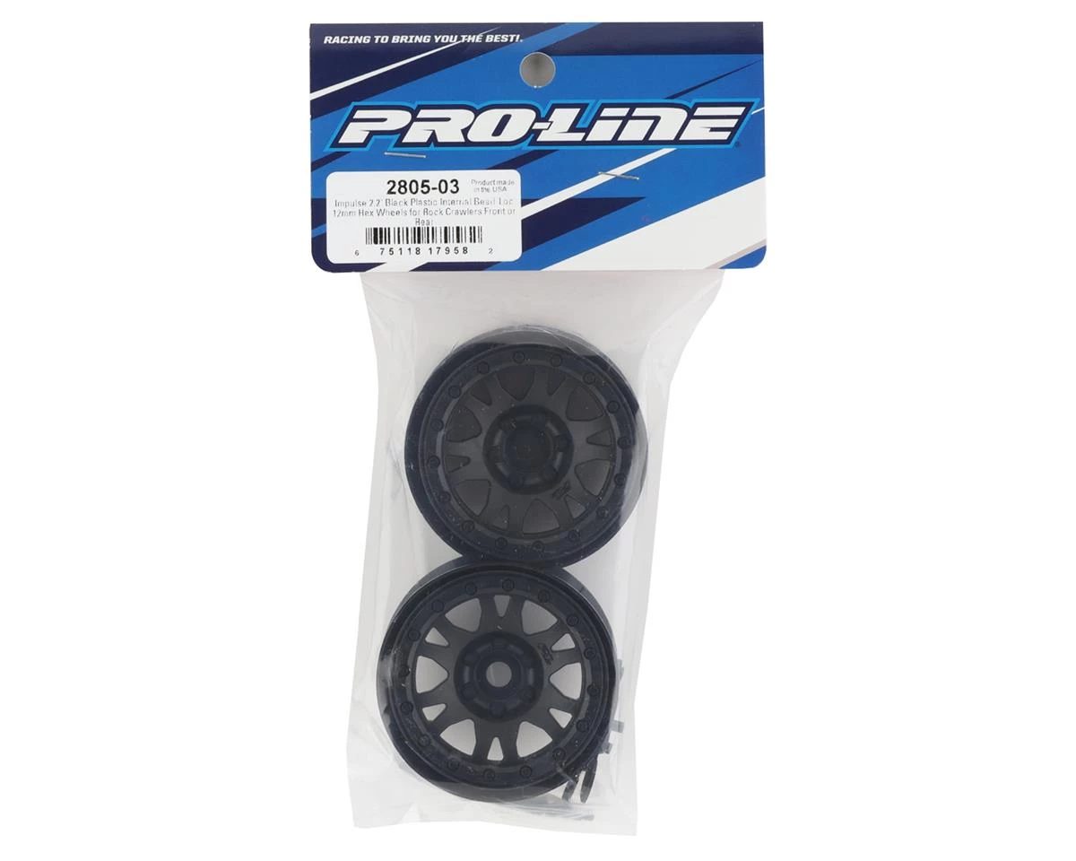 Pro-Line Impulse 2.2" Crawler Wheels (Black) (2) w/12mm Hex 4 Pro-Line Impulse 2.2" Crawler Wheels (Black) (2) w/12mm Hex - Image 4