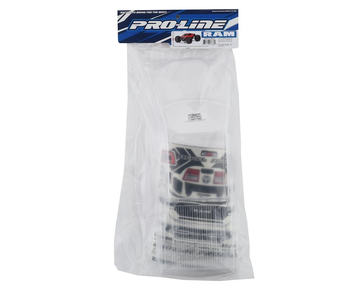 Pro-Line 2020 Ram Rebel 1500 Pre-Cut Monster Truck Body (Clear) (E-Revo 2.0) 2 Pro-Line 2020 Ram Rebel 1500 Pre-Cut Monster Truck Body (Clear) (E-Revo 2.0) - Image 2
