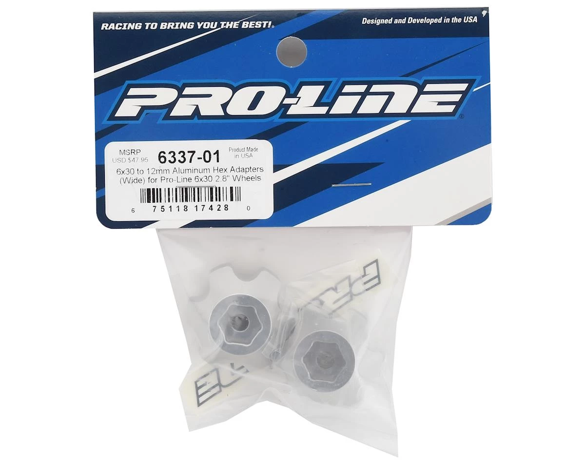 Pro-Line 6x30 to 12mm Aluminum Hex Adapters (2) (Wide) 2 Pro-Line 6x30 to 12mm Aluminum Hex Adapters (2) (Wide) - Image 2