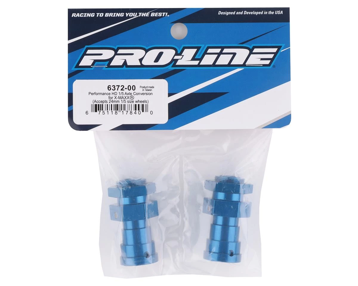Pro-Line X-Maxx HD Performance 24mm 1/5 Axle Conversion (Blue) (2) 2 Pro-Line X-Maxx HD Performance 24mm 1/5 Axle Conversion (Blue) (2) - Image 2