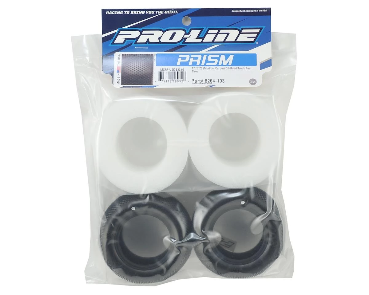 Pro-Line Prism T Carpet 2.2" Truck Tires (2) (Z3) 2 Pro-Line Prism T Carpet 2.2" Truck Tires (2) (Z3) - Image 2