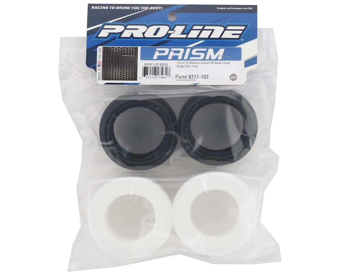 Pro-Line Prism 2.0 Carpet 2.2" Rear Buggy Tires (2) (Z3) 2 Pro-Line Prism 2.0 Carpet 2.2" Rear Buggy Tires (2) (Z3) - Image 2