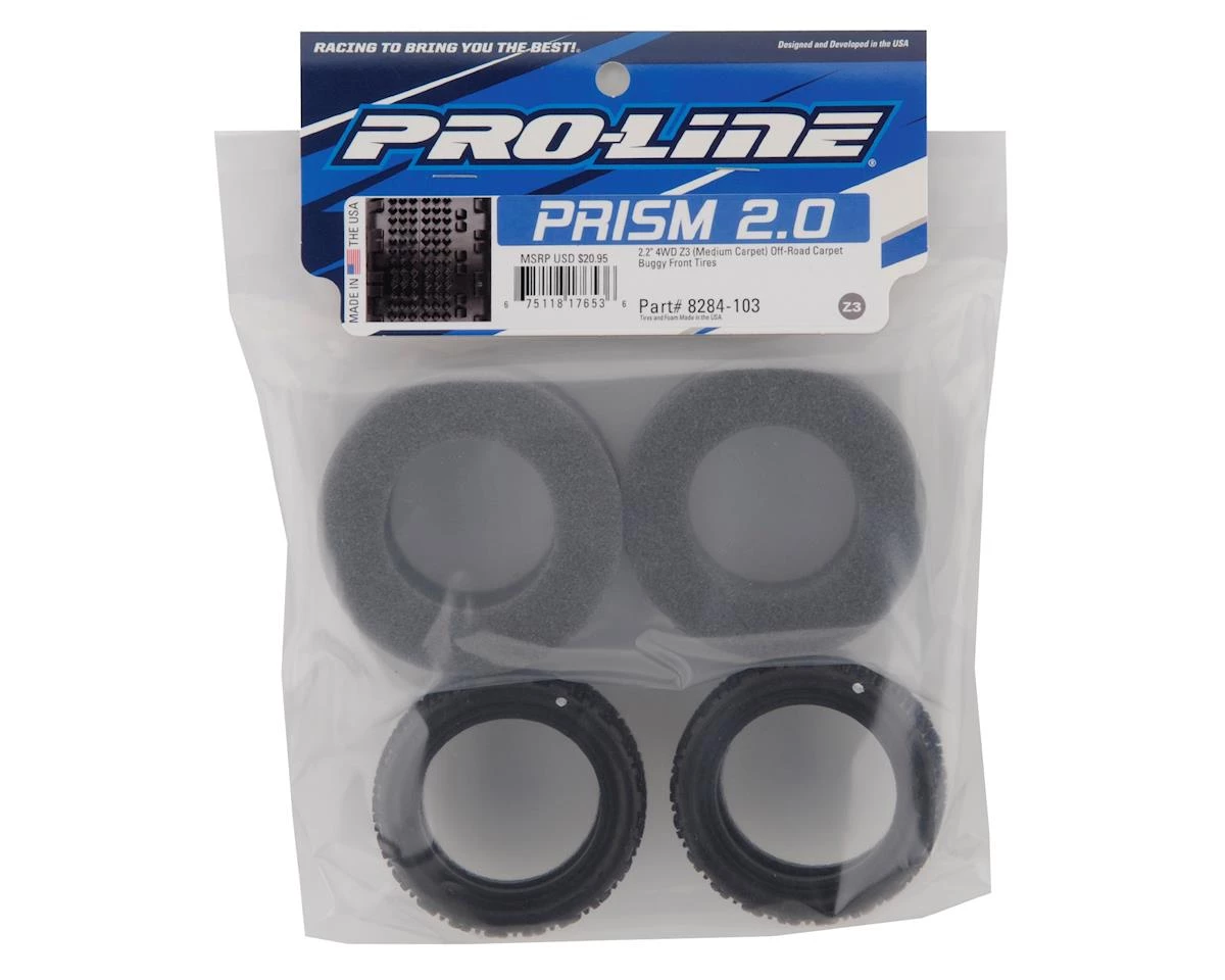 Pro-Line Prism 2.0 Carpet 2.2" 1/10 4WD Buggy Front Tires (2) (Z3) 2 Pro-Line Prism 2.0 Carpet 2.2" 1/10 4WD Buggy Front Tires (2) (Z3) - Image 2