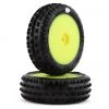 Pro-Line Mini-B Front Pre-Mounted Wedge Carpet Tire (Yellow) (2) (Z3)