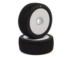 Pro-Line Slide Lock Pre-Mounted 1/8 Buggy Tires (White) (2) (M3) w/Velocity V2 Wheel