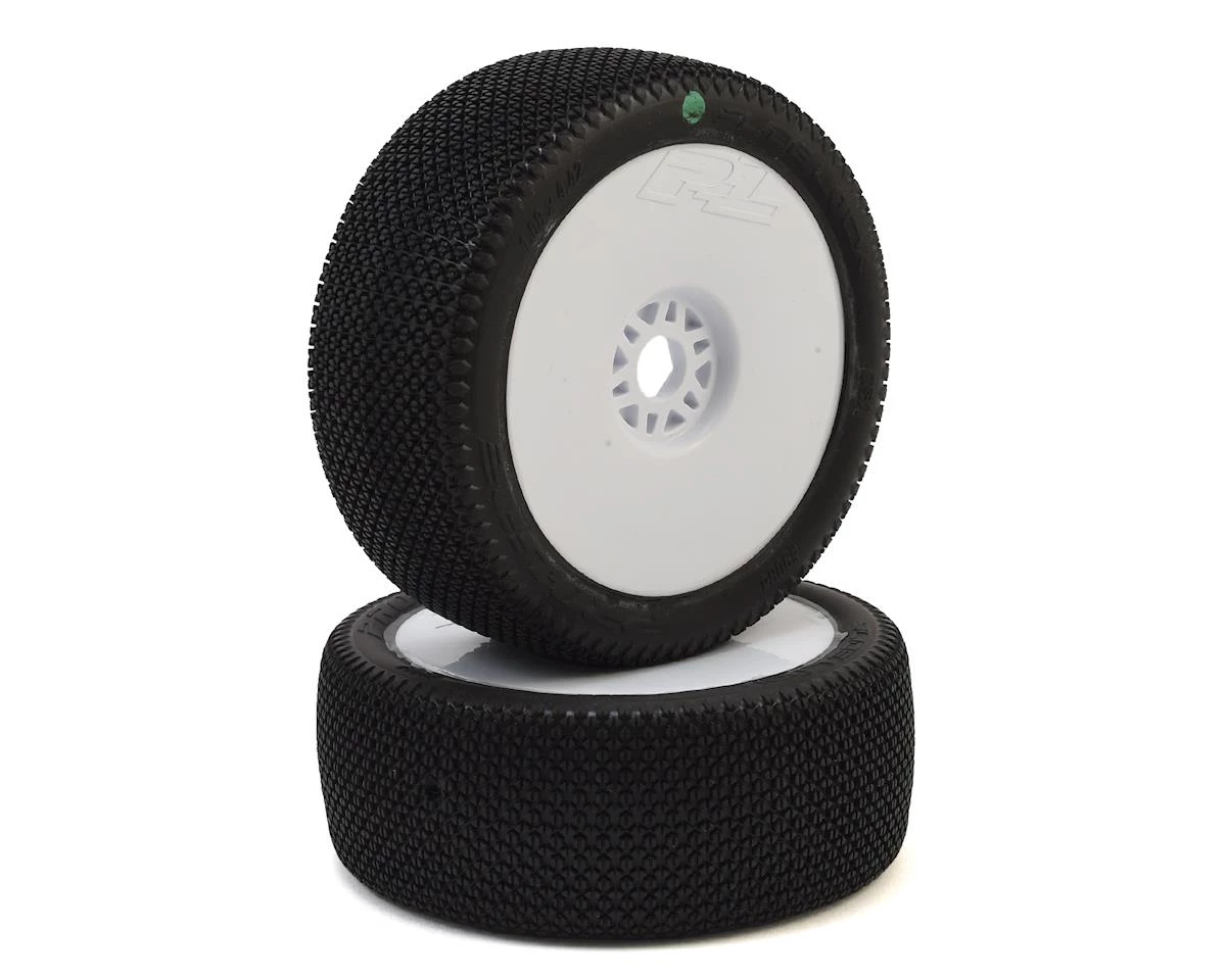 Pro-Line Slide Lock Pre-Mounted 1/8 Buggy Tires (White) (2) (M3) w/Velocity V2 Wheel 1 Pro-Line Slide Lock Pre-Mounted 1/8 Buggy Tires (White) (2) (M3) w/Velocity V2 Wheel