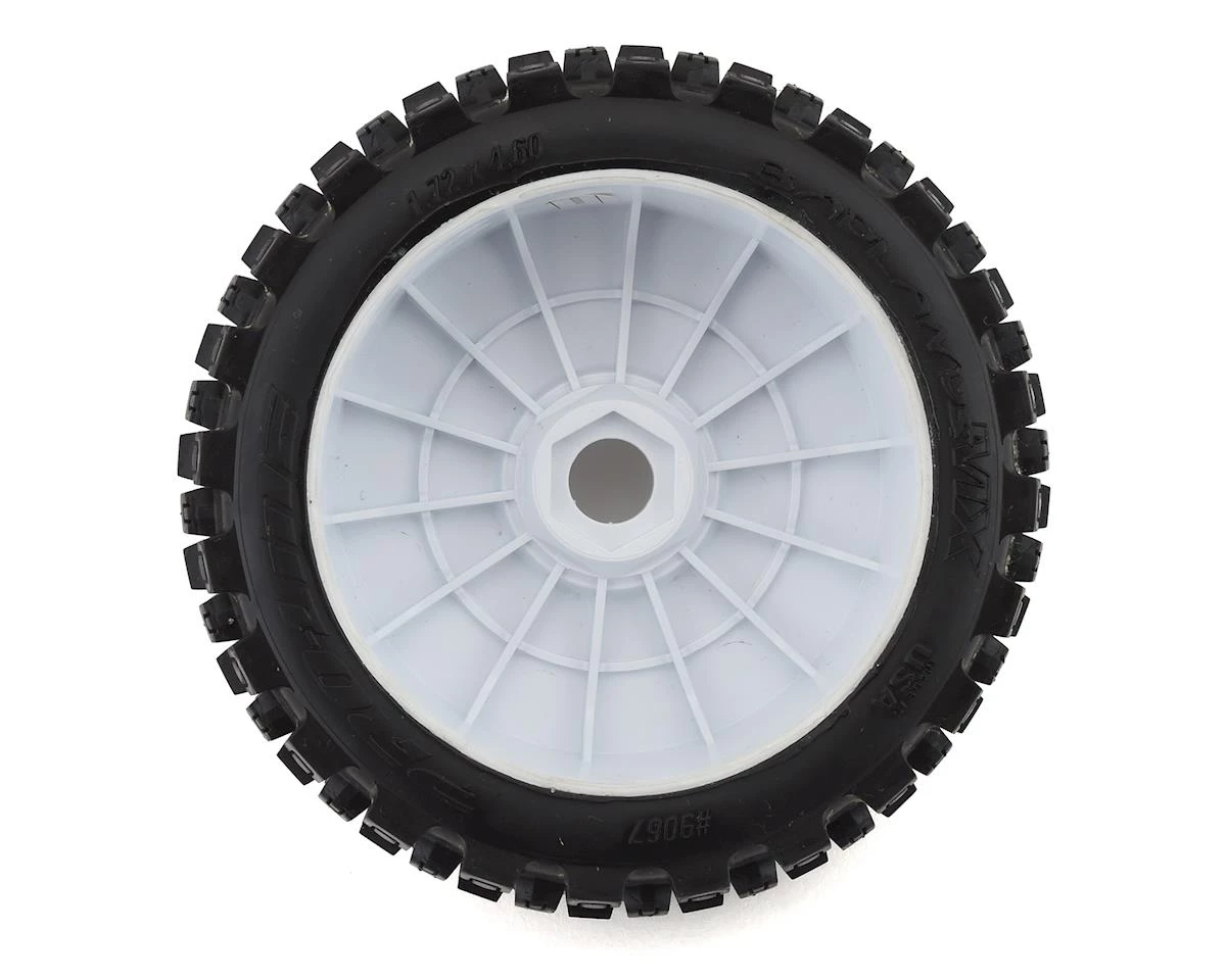 Pro-Line Badlands MX Pre-Mounted 1/8 Buggy Tires (White) (2) (M2) w/Velocity V2 Wheel 2 Pro-Line Badlands MX Pre-Mounted 1/8 Buggy Tires (White) (2) (M2) w/Velocity V2 Wheel - Image 2