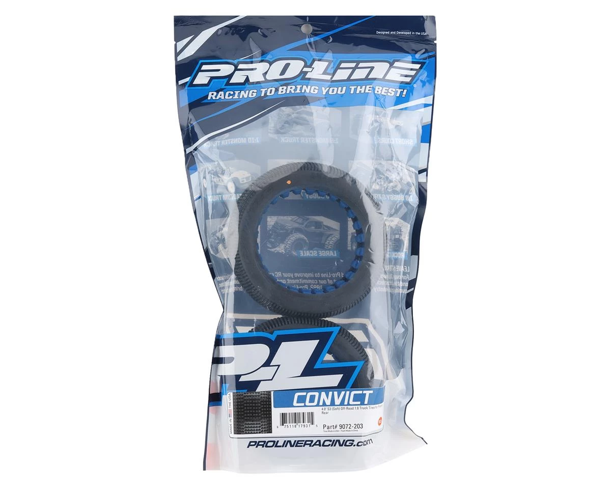 Pro-Line Convict VTR 4.0" 1/8 Truggy Tires w/Foam (2) (S3) 2 Pro-Line Convict VTR 4.0" 1/8 Truggy Tires w/Foam (2) (S3) - Image 2